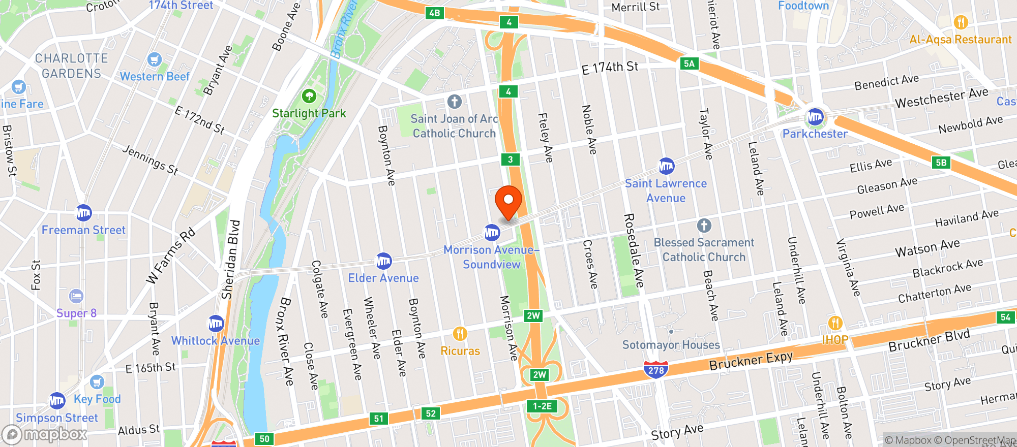 Map showing Danny Athens Restaurant