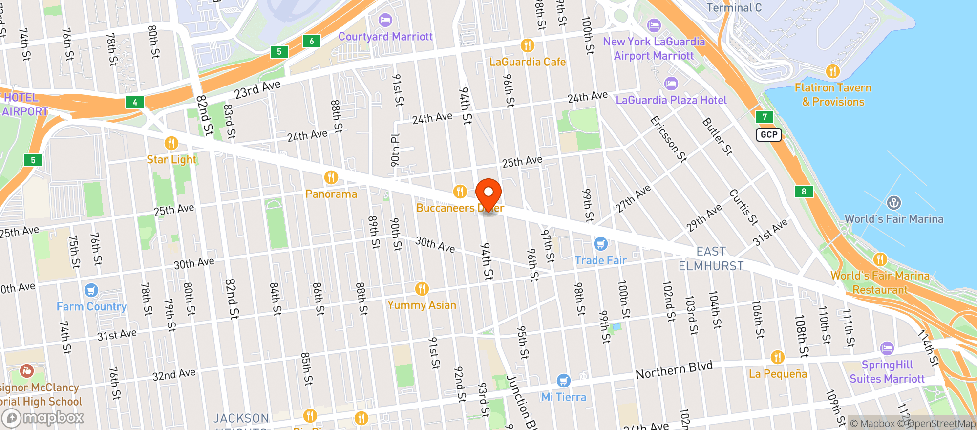 Map showing Express One Deli & Grocery