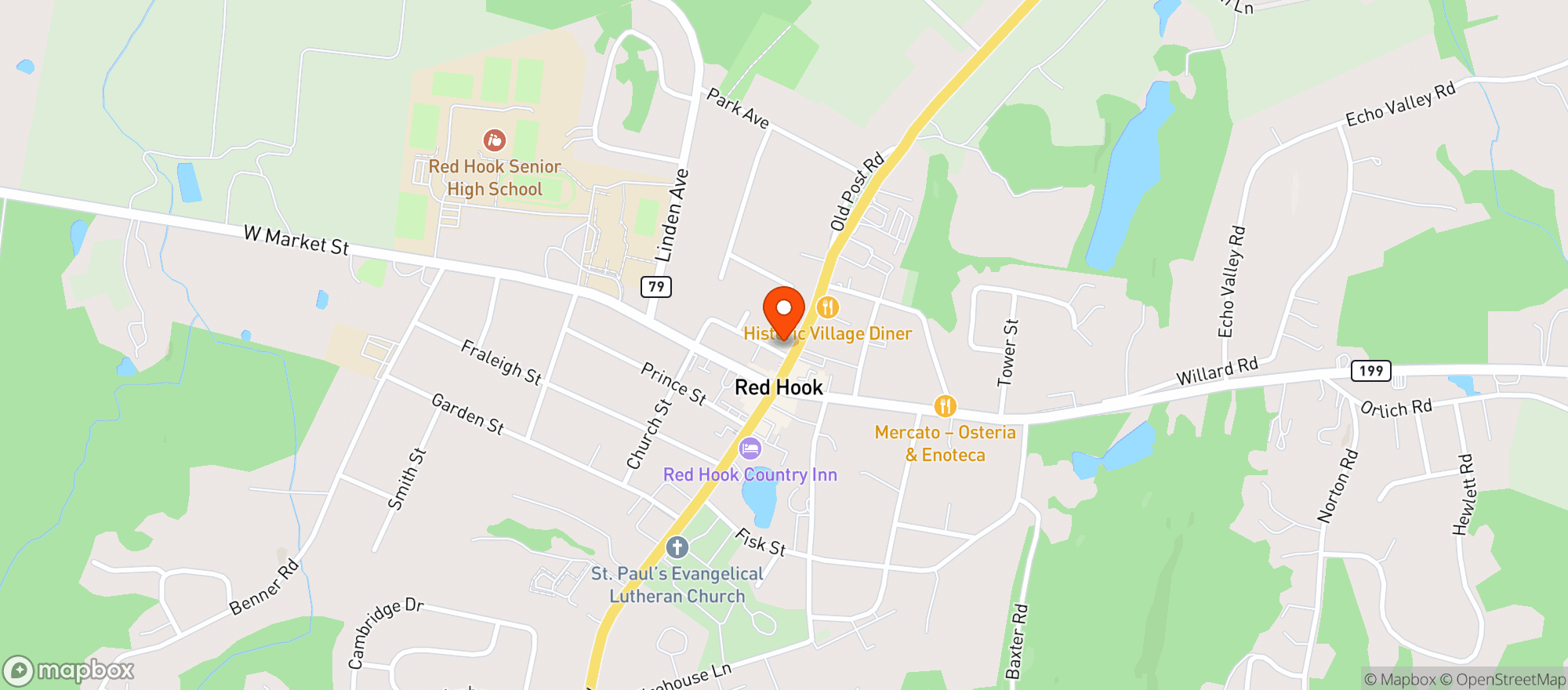 Map showing Dutch Mart