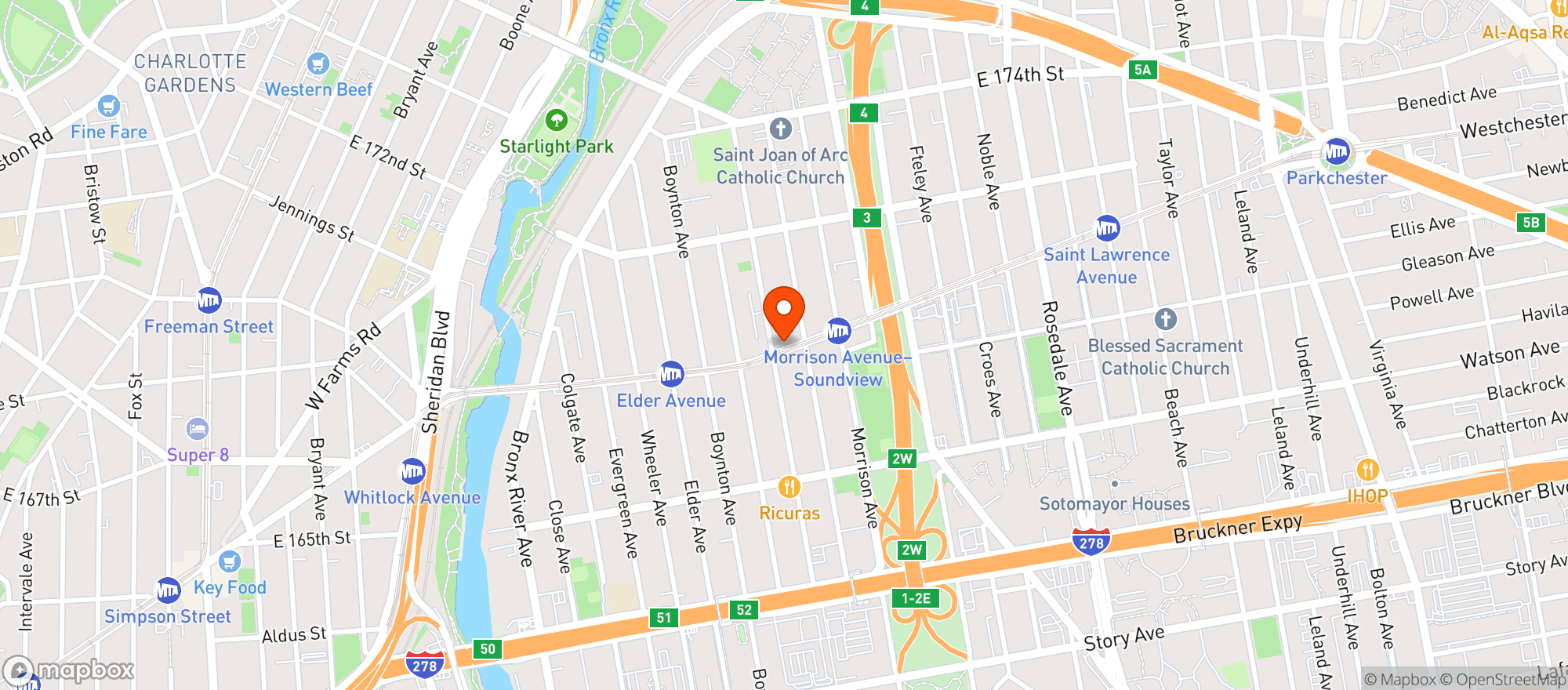 Map showing Associated Supermarket