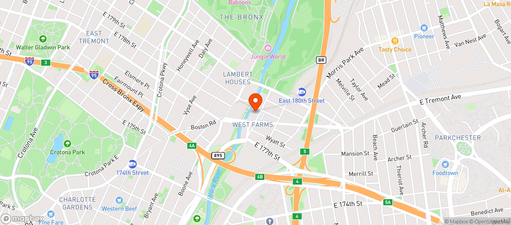 Map showing Caribe Beer & Soda