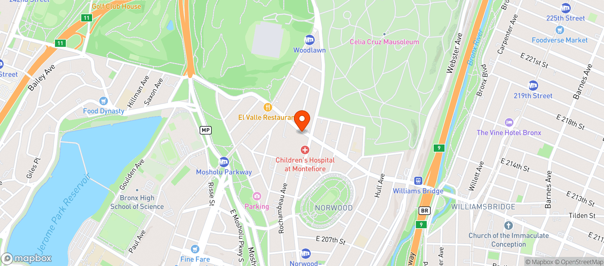 Map showing Prestige Marketplace (gun Hill)