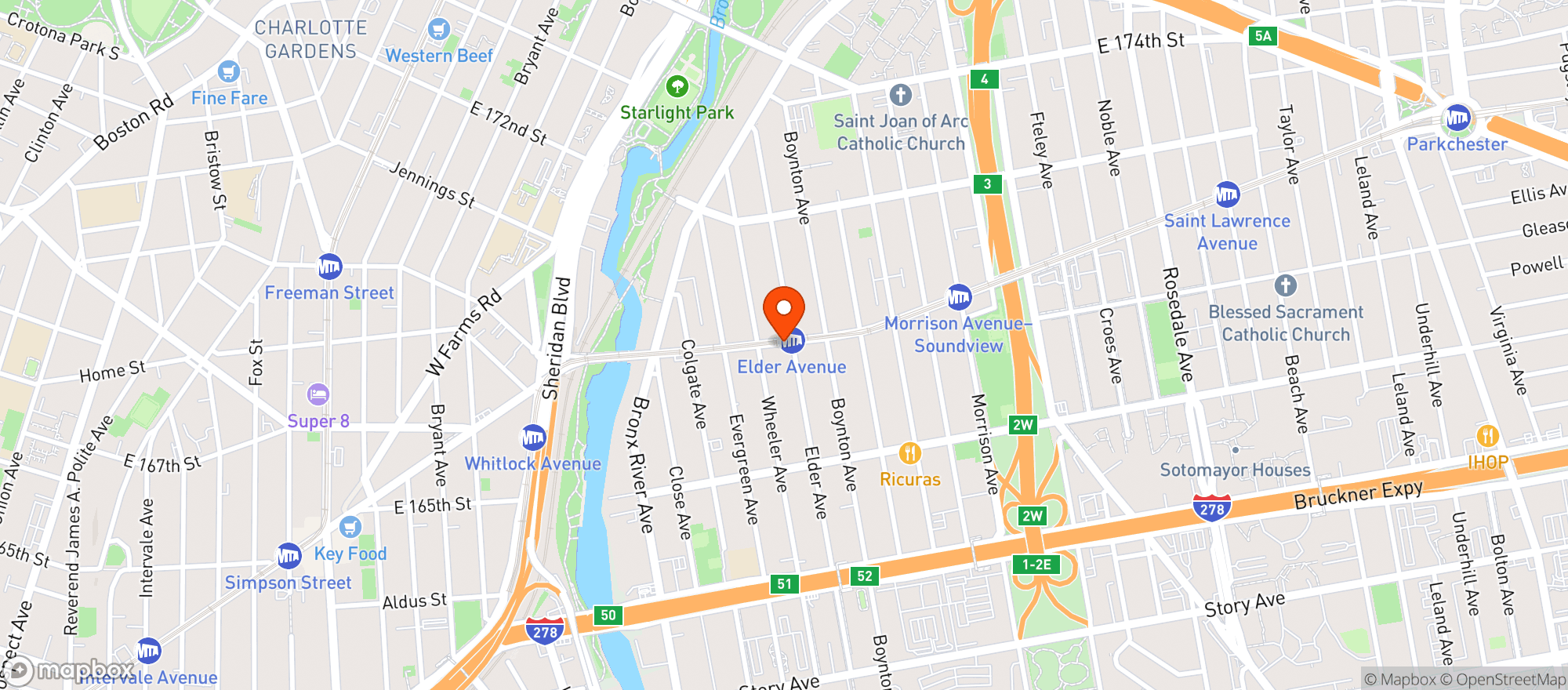 Map showing Shop Fair Supermarket