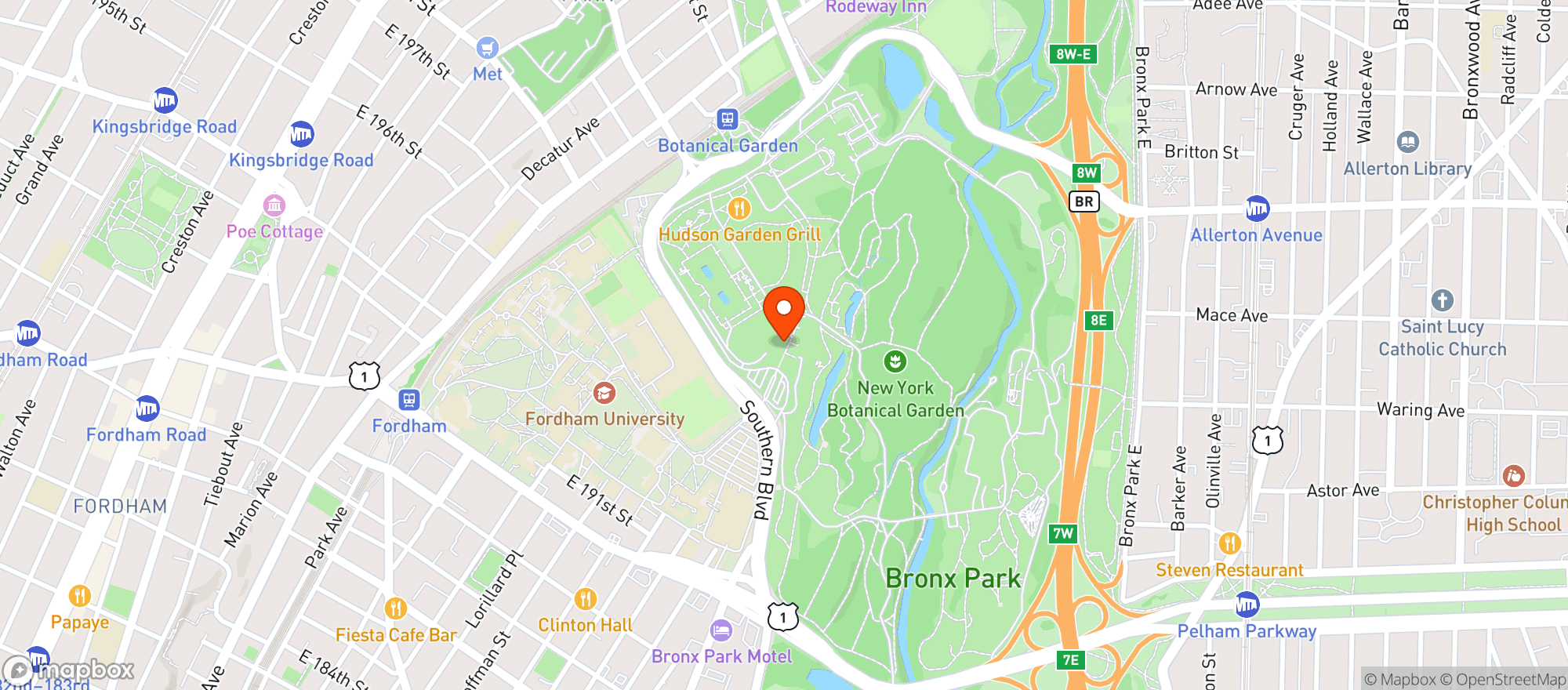 Map showing Pine Tree Cafe