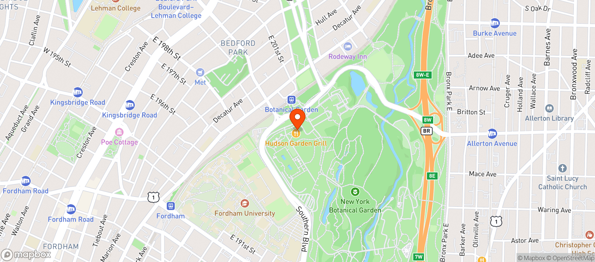 Map showing Garden Terrace Room