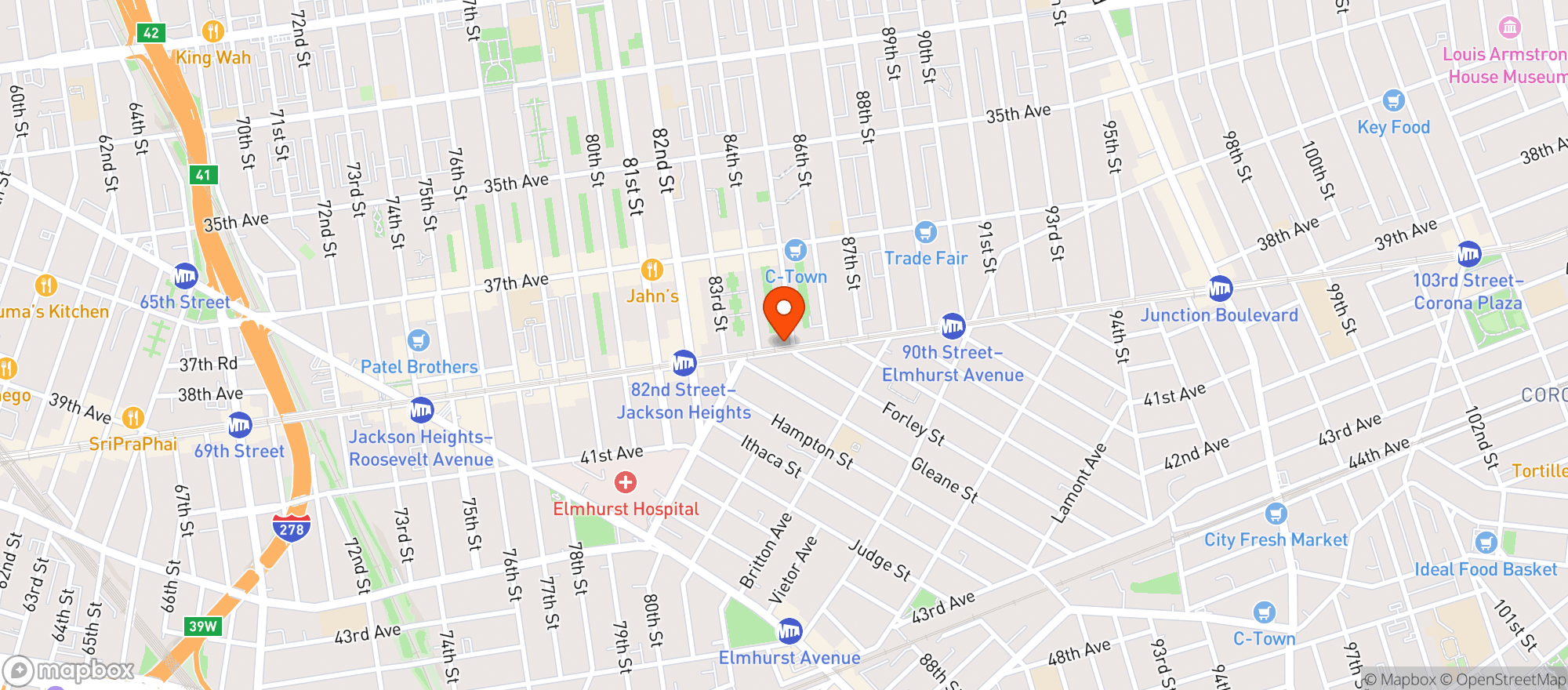 Map showing Restaurant Leos Sports Bar