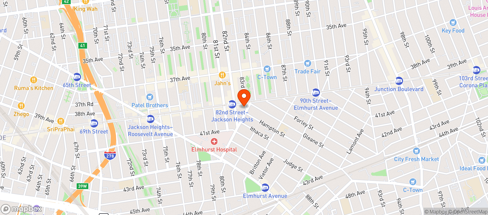 Map showing El Zocalo Grill