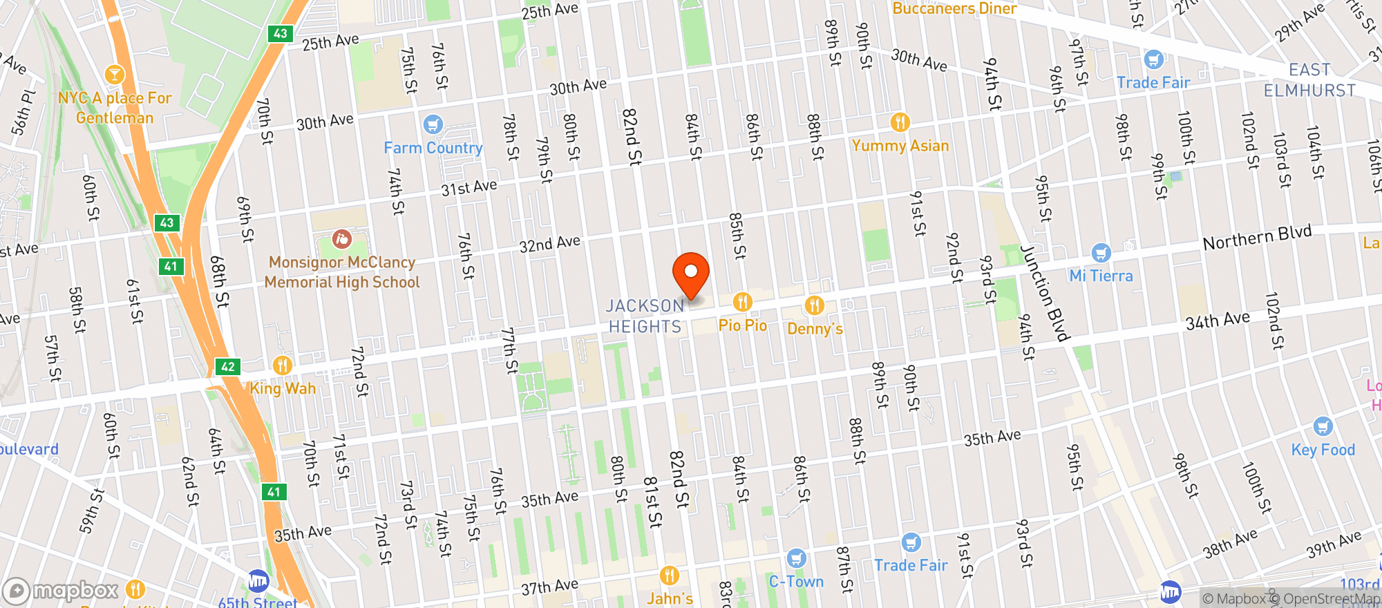 Map showing Elements Pizzeria