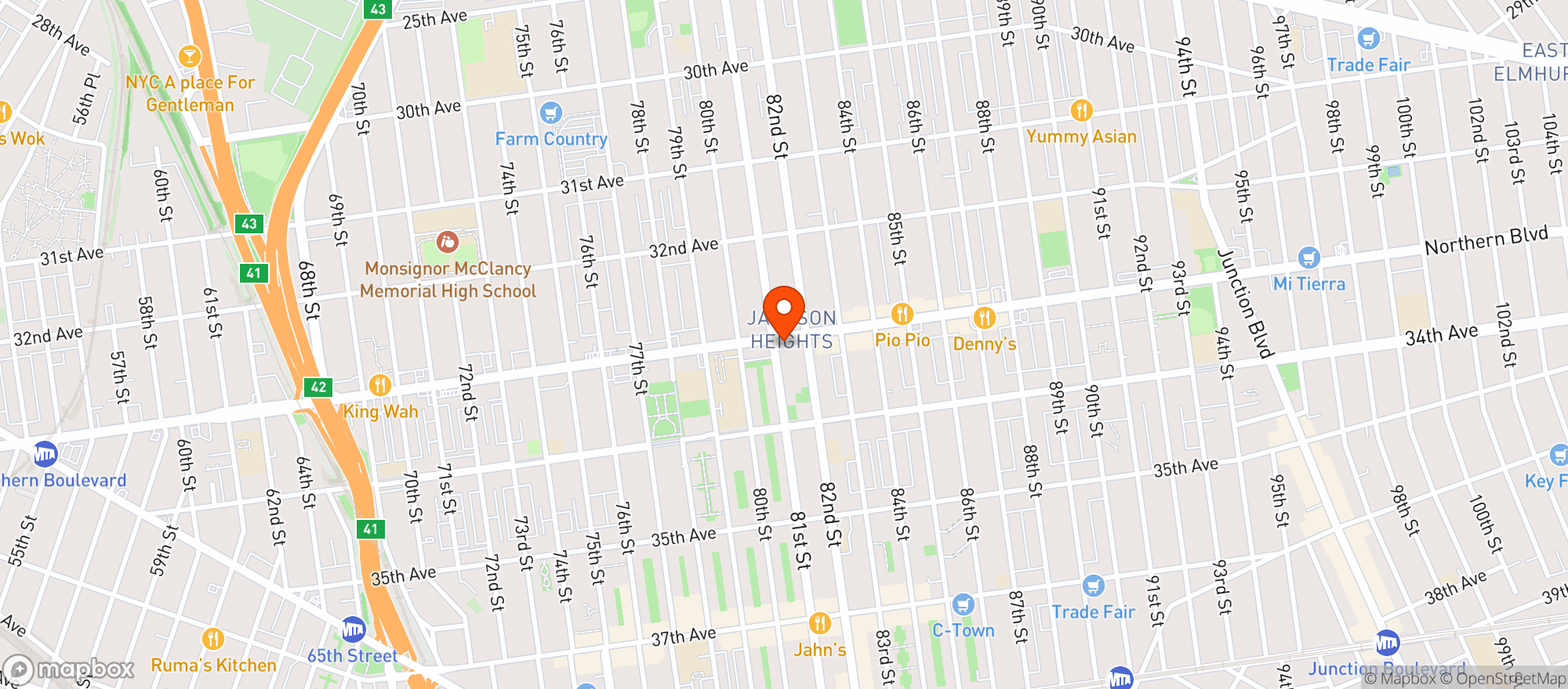 Map showing C Town Supermarket