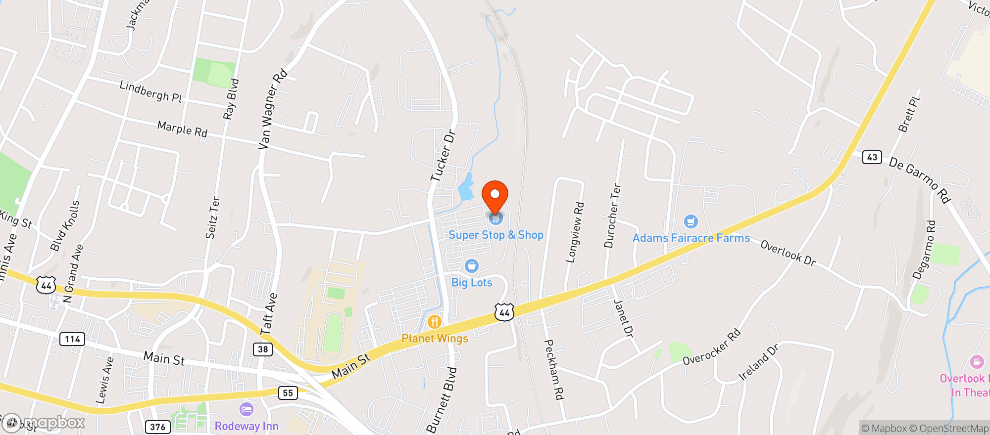 Map showing Stop & Shop - 0540 - Poughkeepsie
