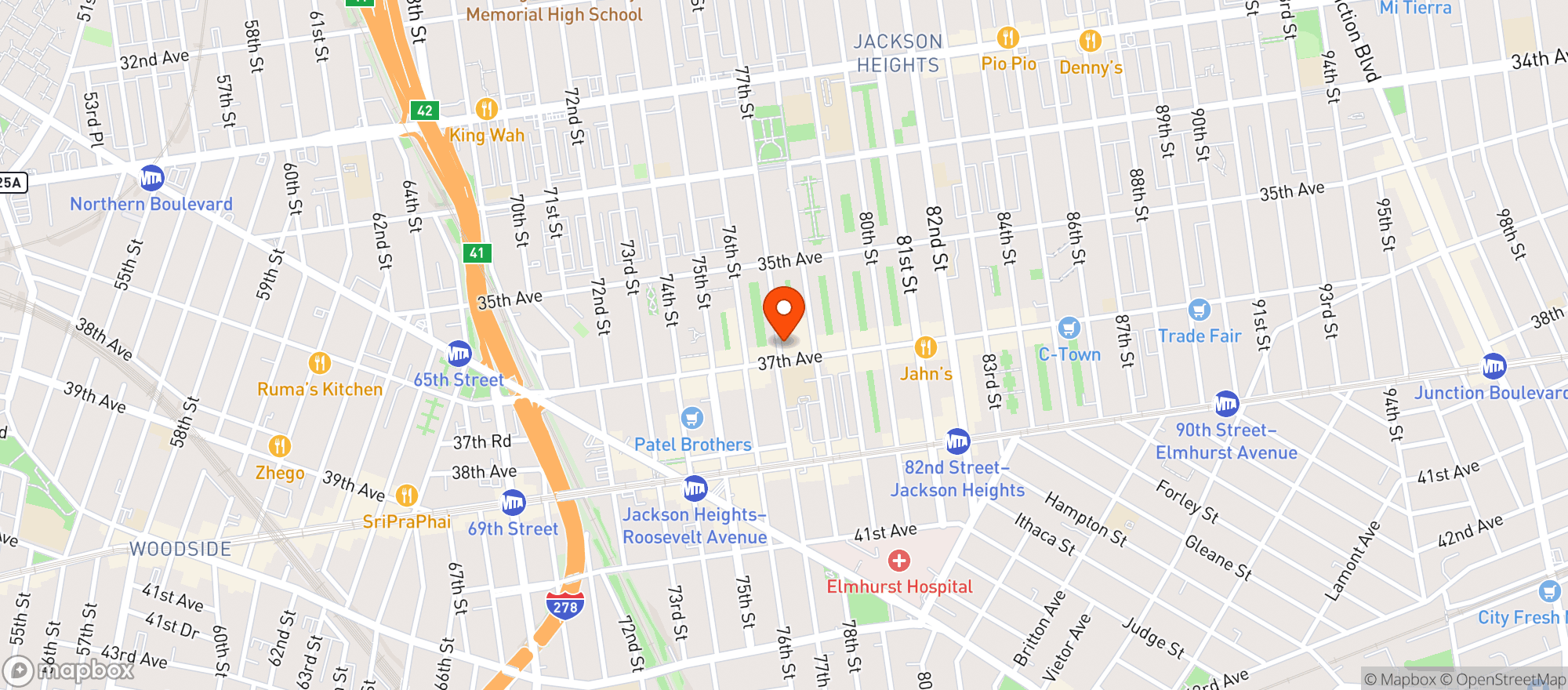 Map showing Espresso 77