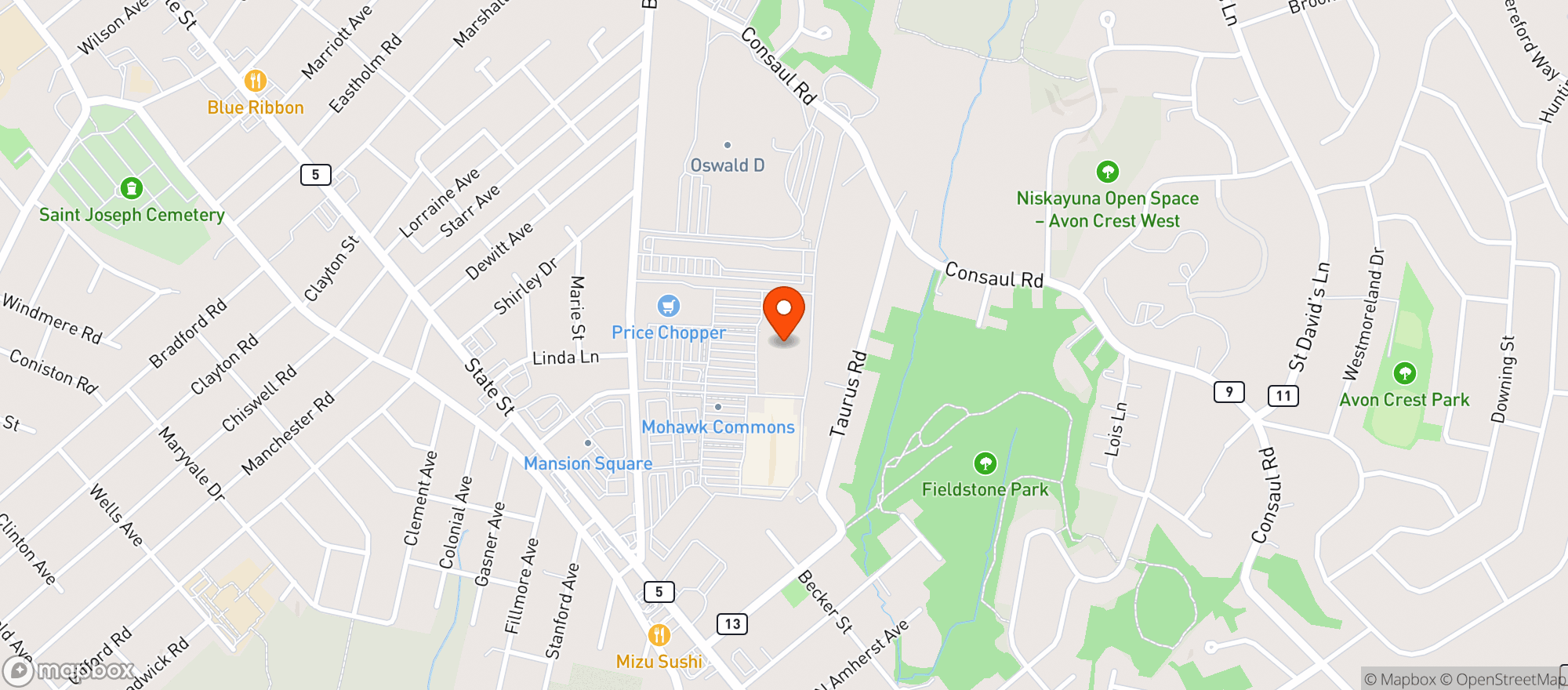 Map showing Target