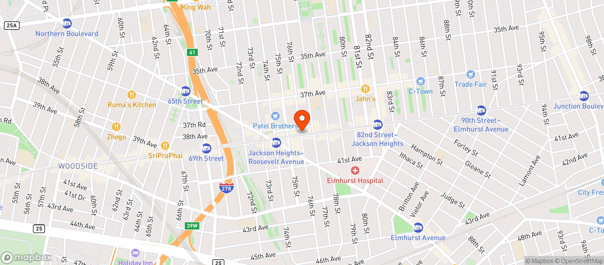 Map showing New York Deli & Grocery