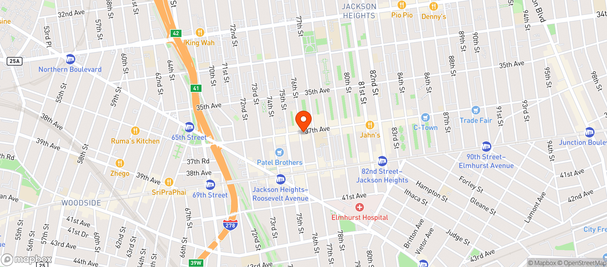 Map showing Foodtown