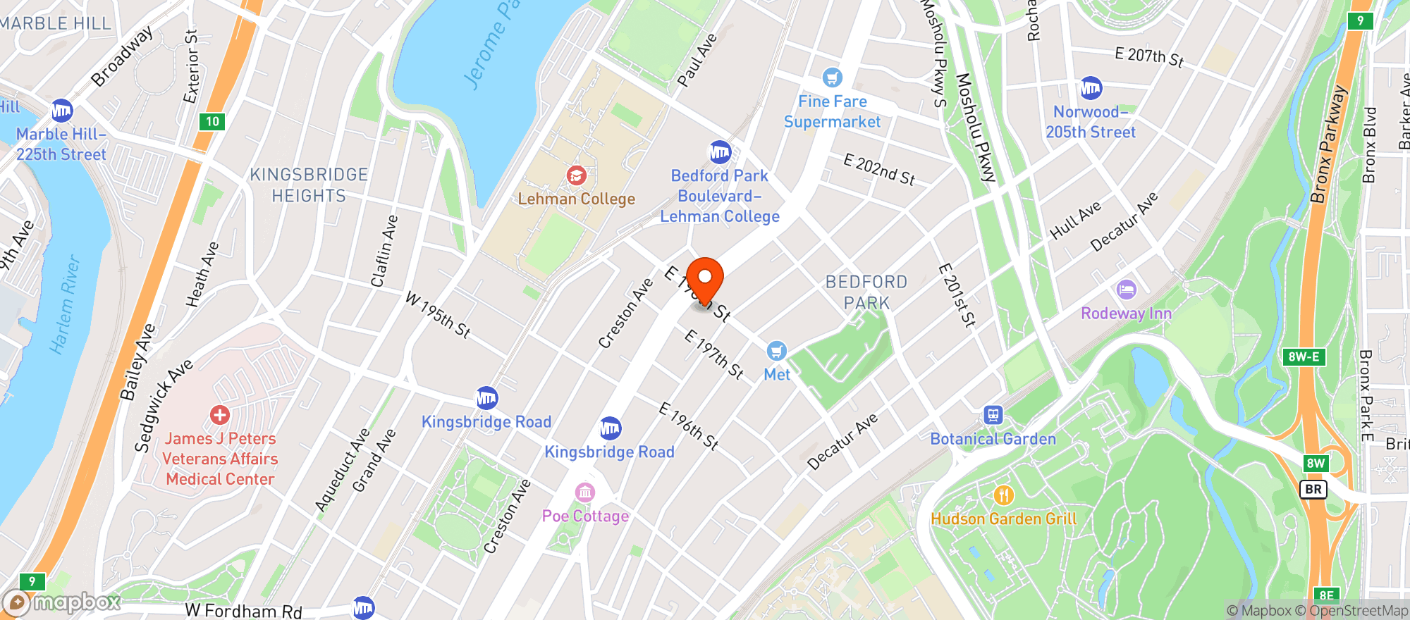 Map showing La Rola Restaurant