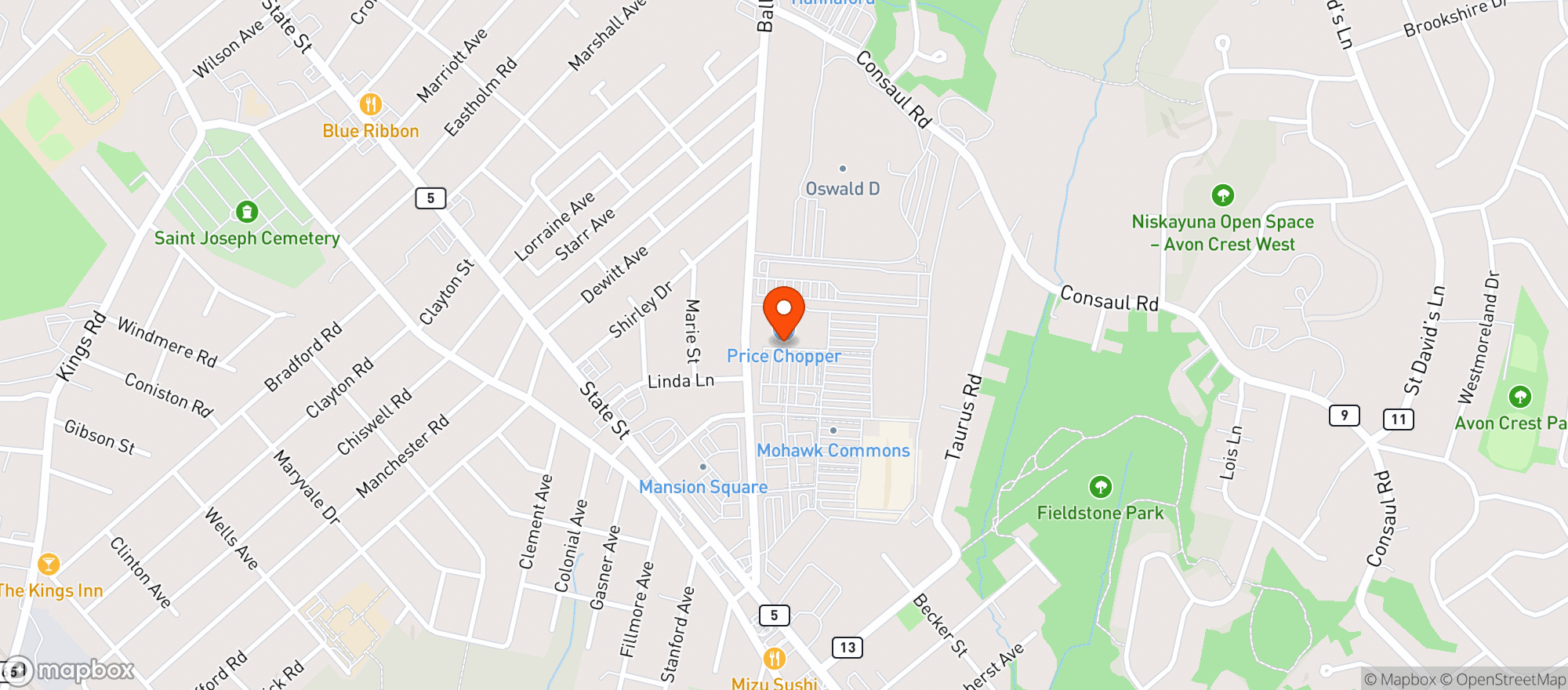 Map showing Market 32
