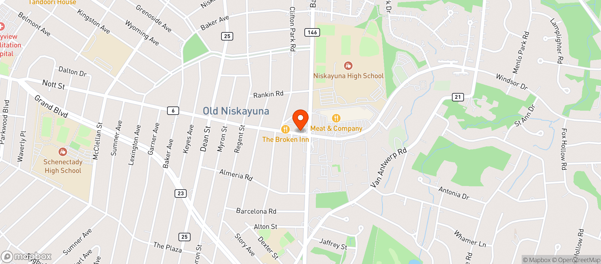 Map showing Niskayuna Cons Co Op