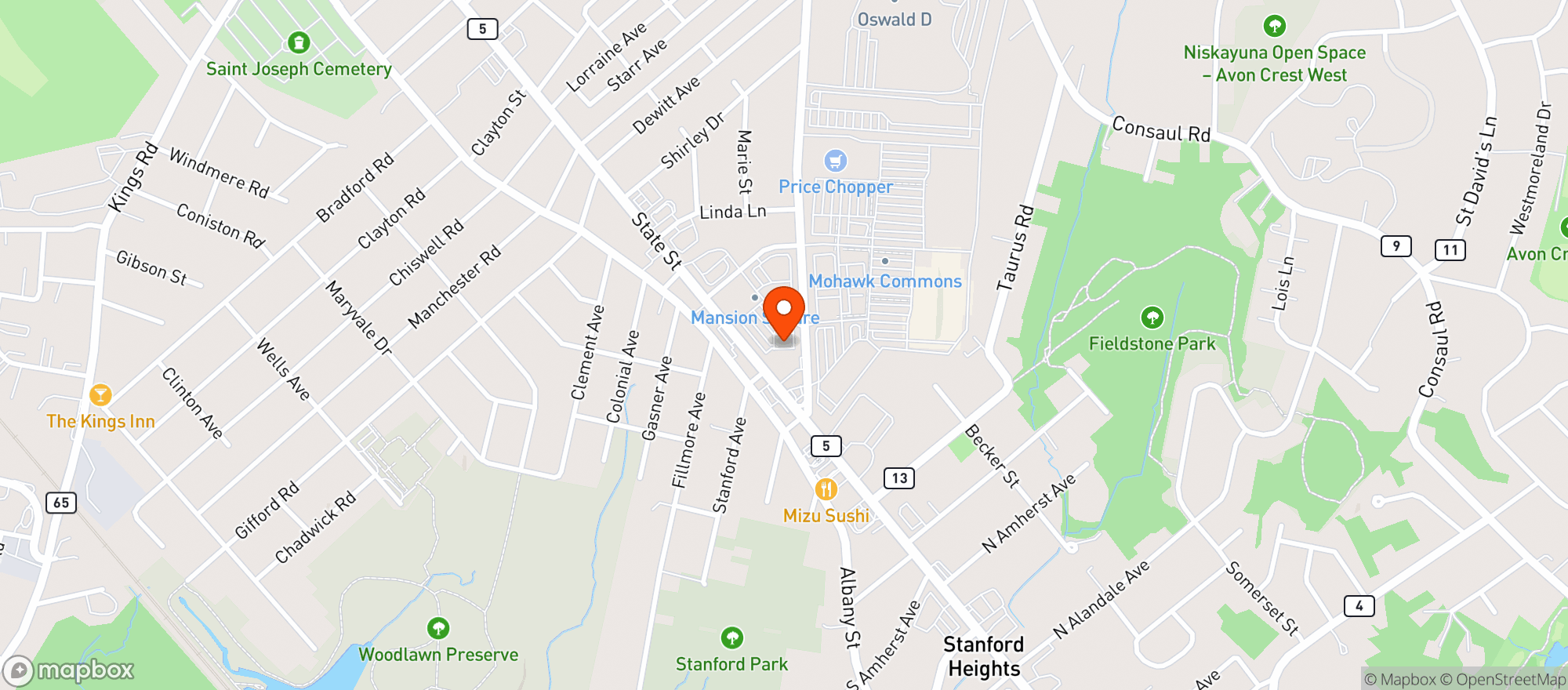 Map showing Vitamin Shoppe - Niskayuna