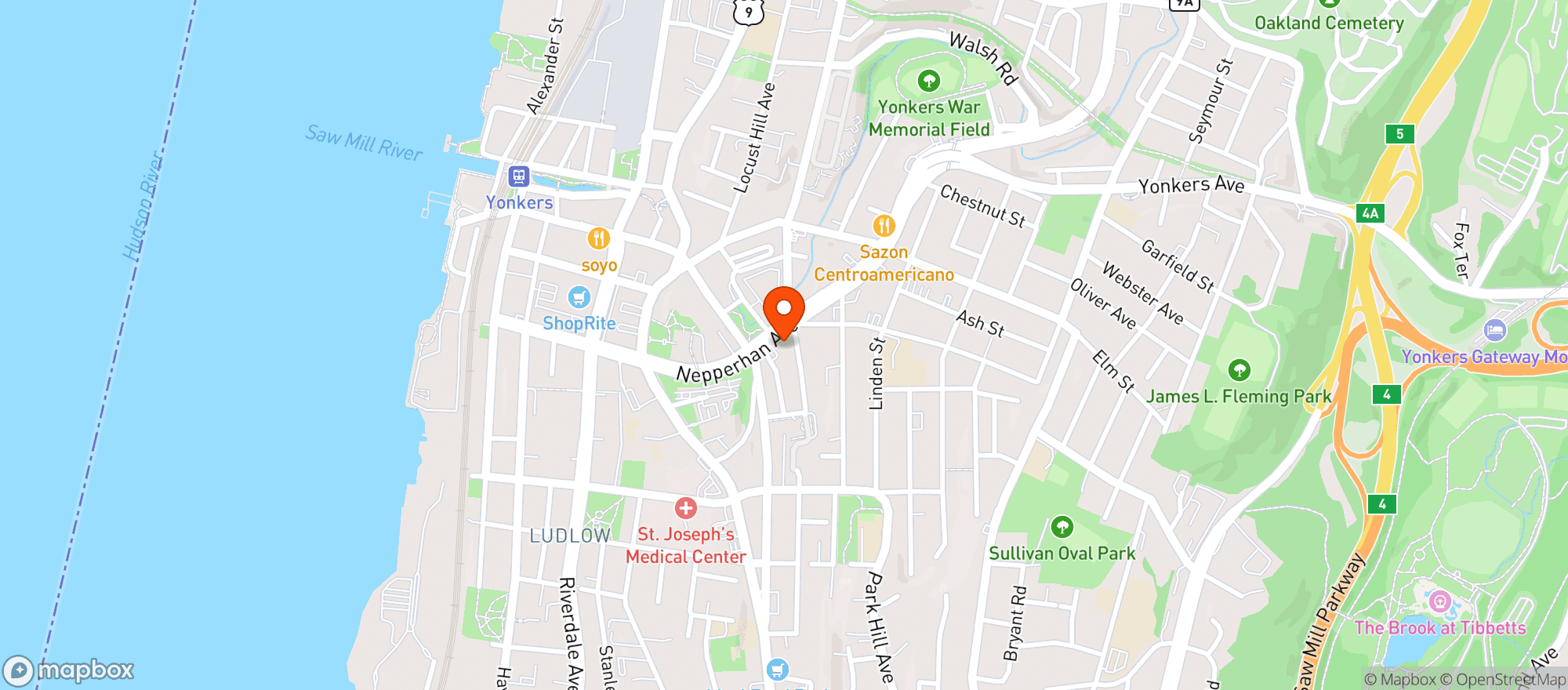 Map showing Garidaldi Restaurant