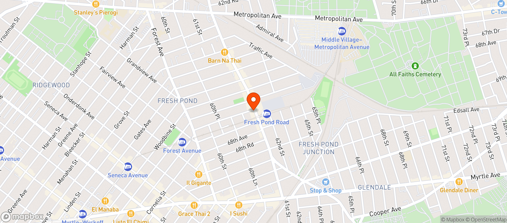 Map showing Roxana Gourmet