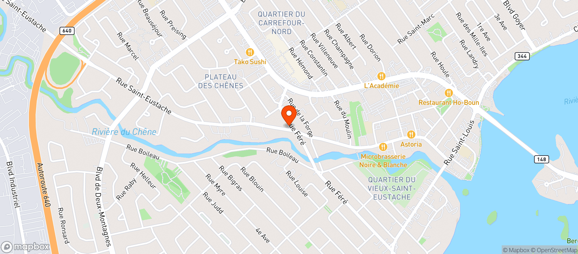 Map showing Depanneur 7 Jours