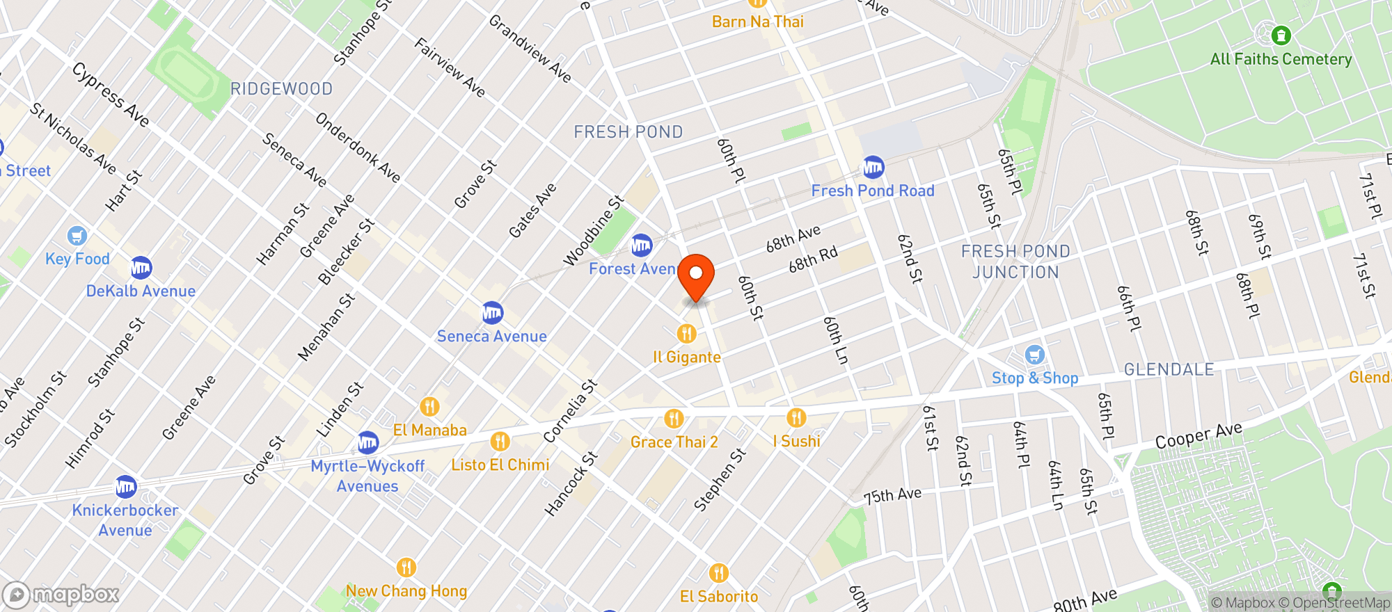 Map showing Hellbender Nighttime Café
