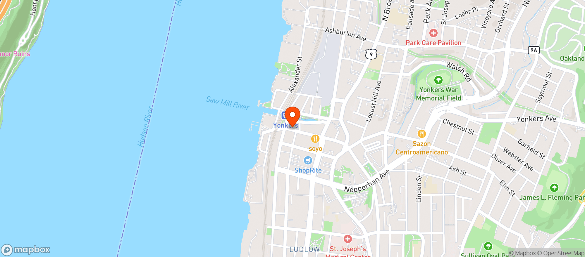 Map showing Travelers Poets & Friends