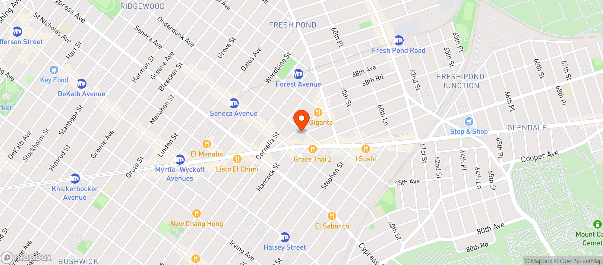 Map showing Pierogi Boys