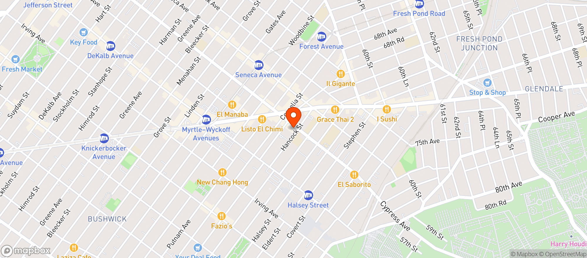 Map showing Billy's Marketplace