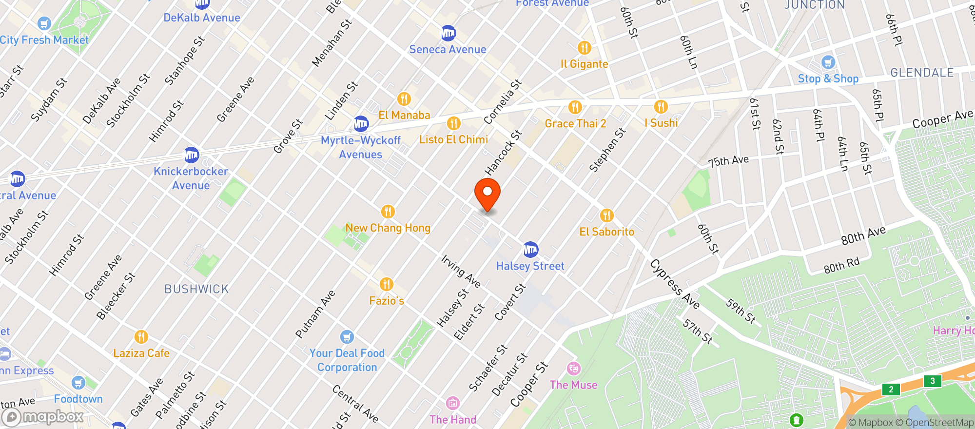 Map showing U Turn Organic Deli