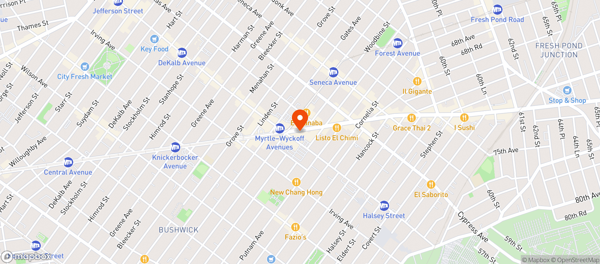 Map showing STOP & SHOP