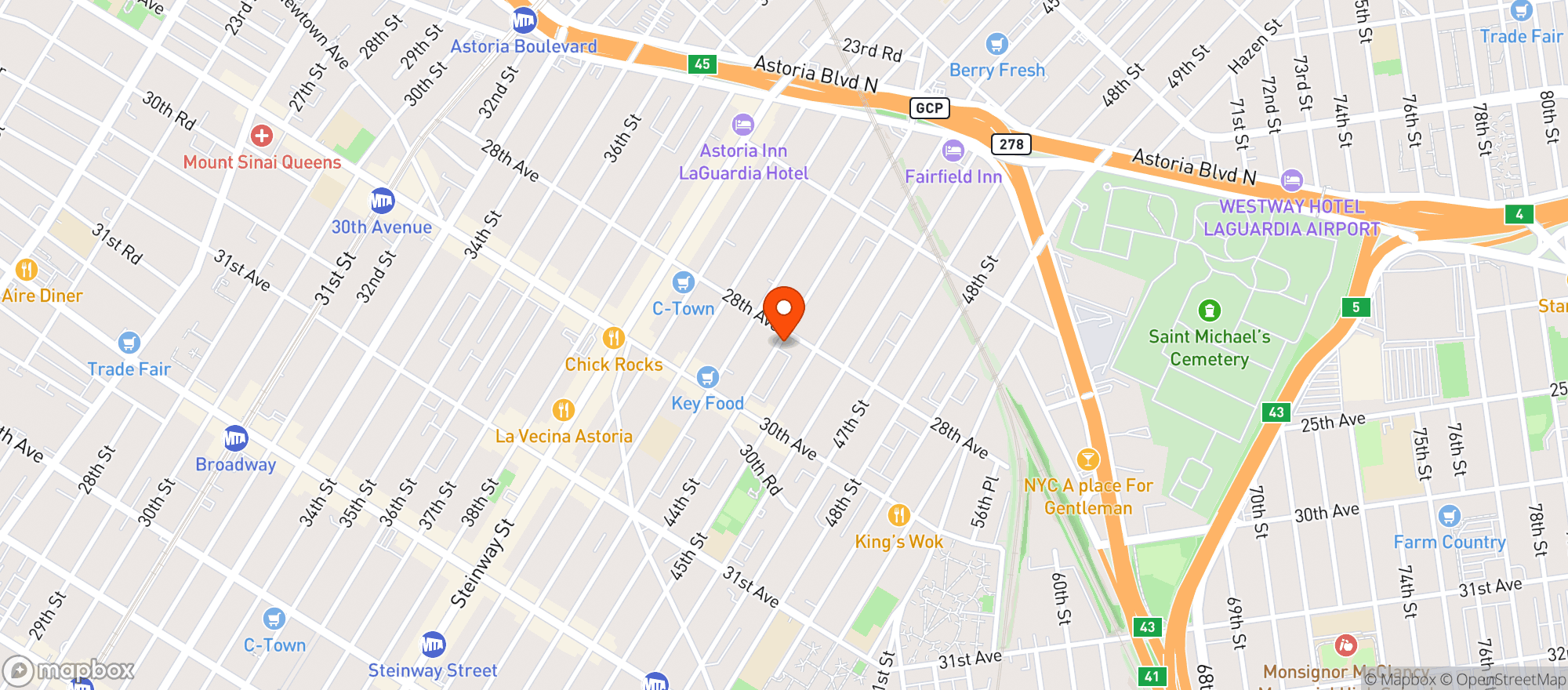 Map showing B & G Deli Convenience