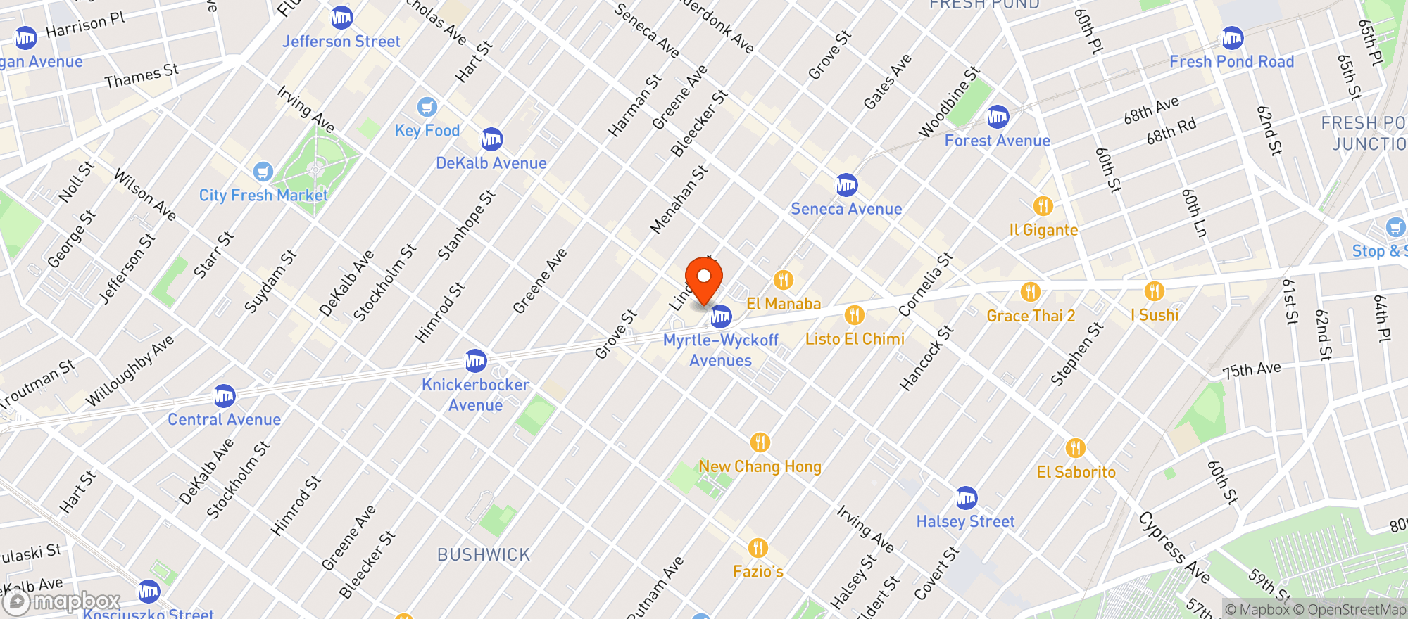 Map showing 280 GALAXY DELI