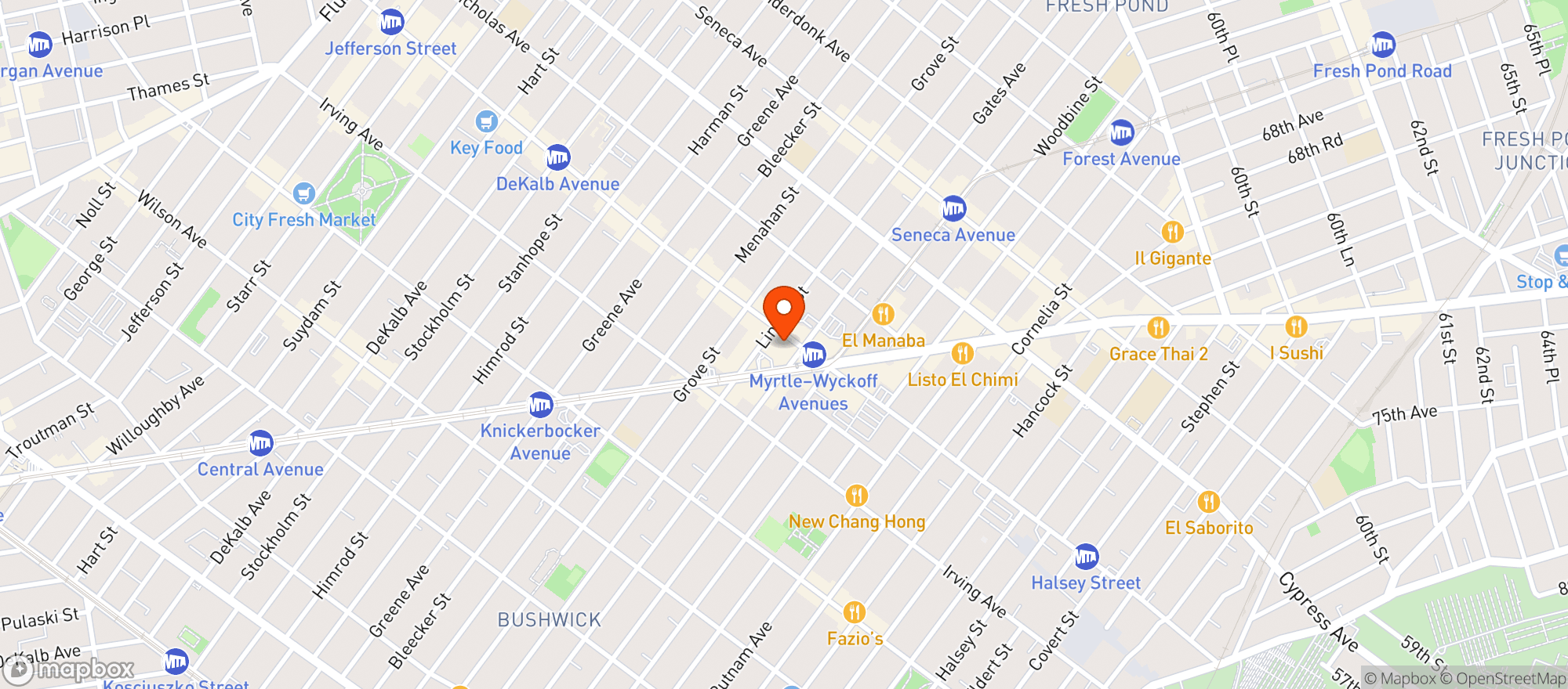 Map showing Aramando Grocery & Bakery