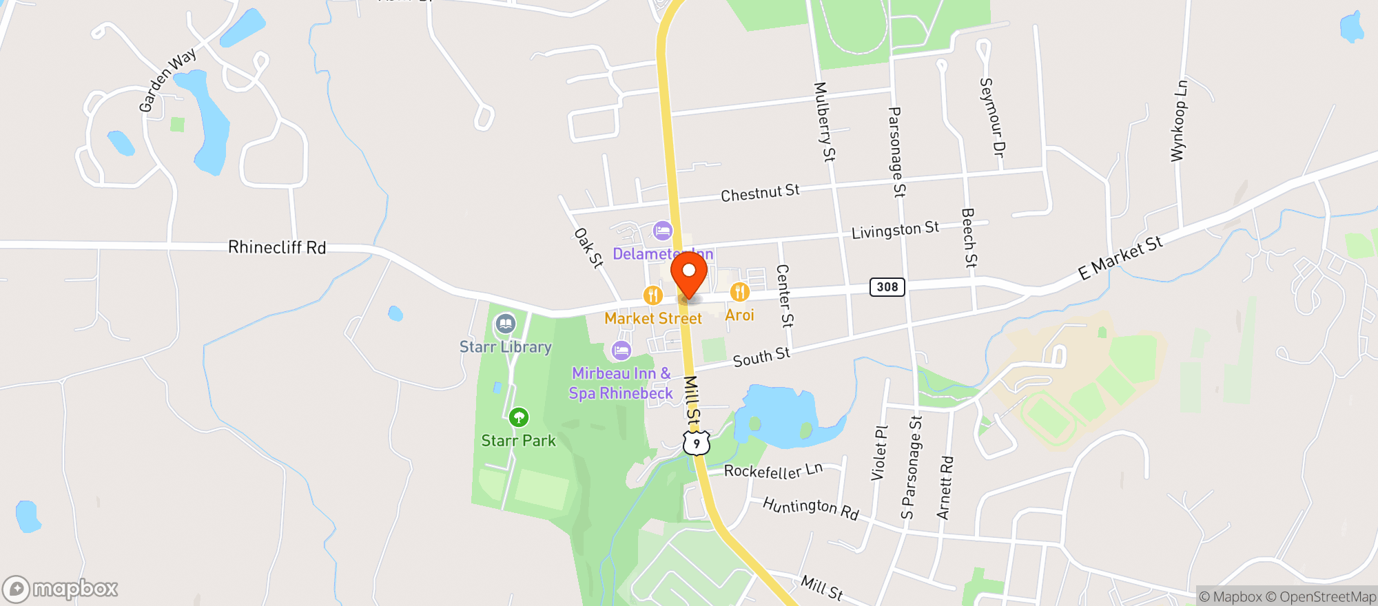 Map showing Le Petit Bistro
