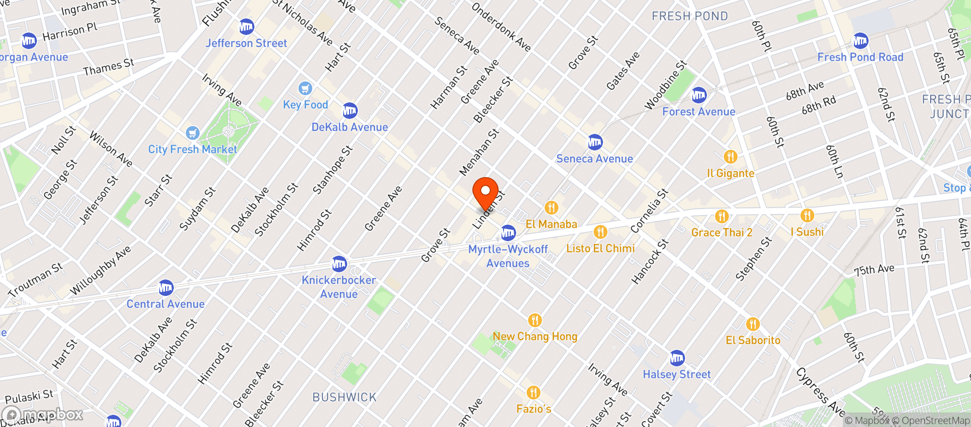 Map showing A & A ORGANIC MARKET