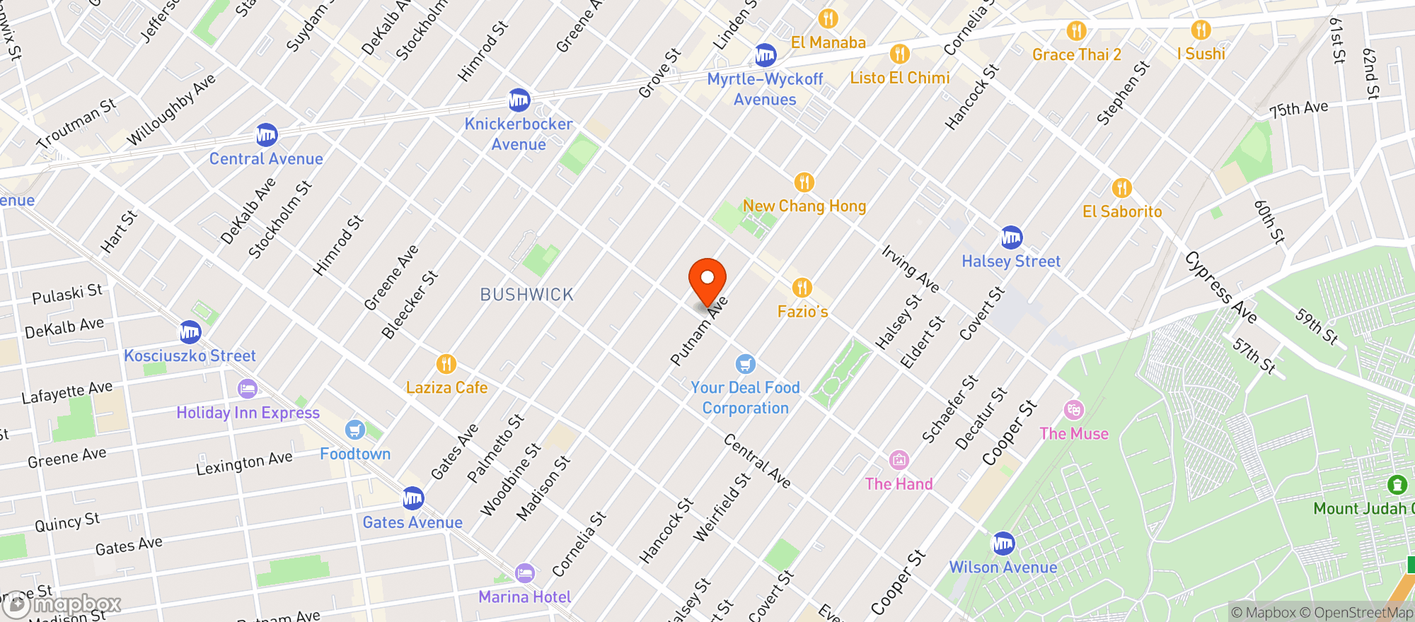 Map showing Wilson Food Center
