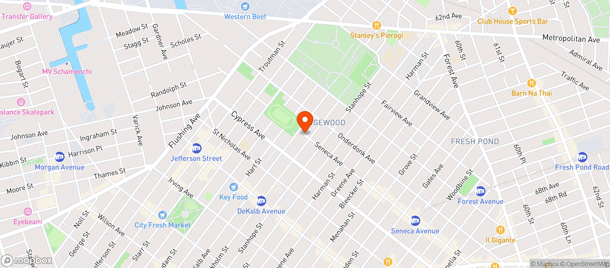 Map showing Associated Supermarket