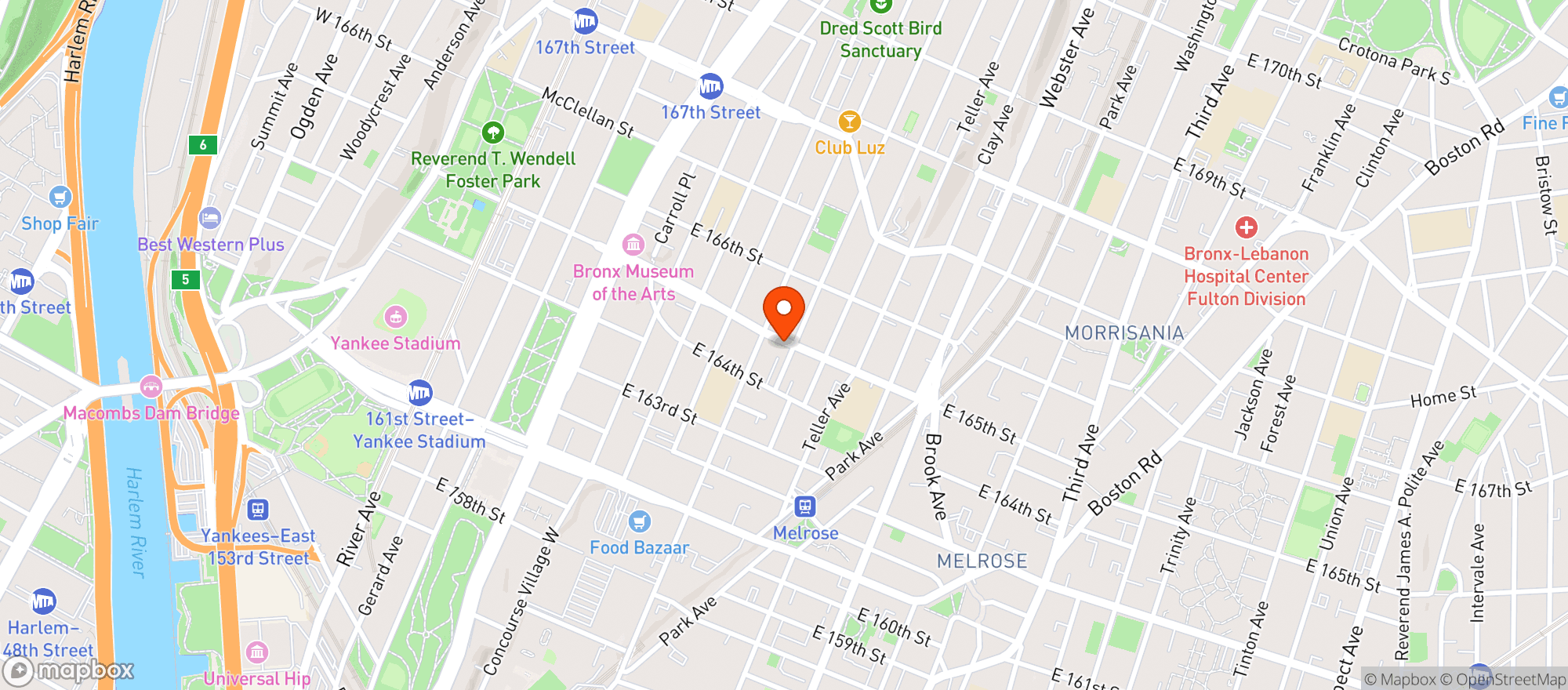 Map showing S & P Mini Market