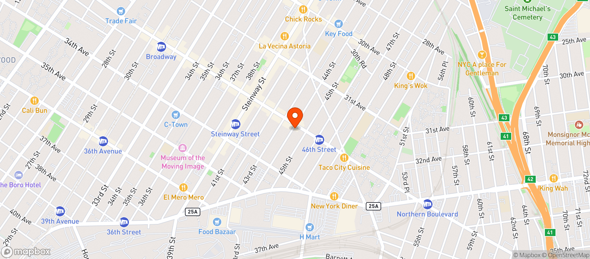Map showing Tropical Deli & Grocery
