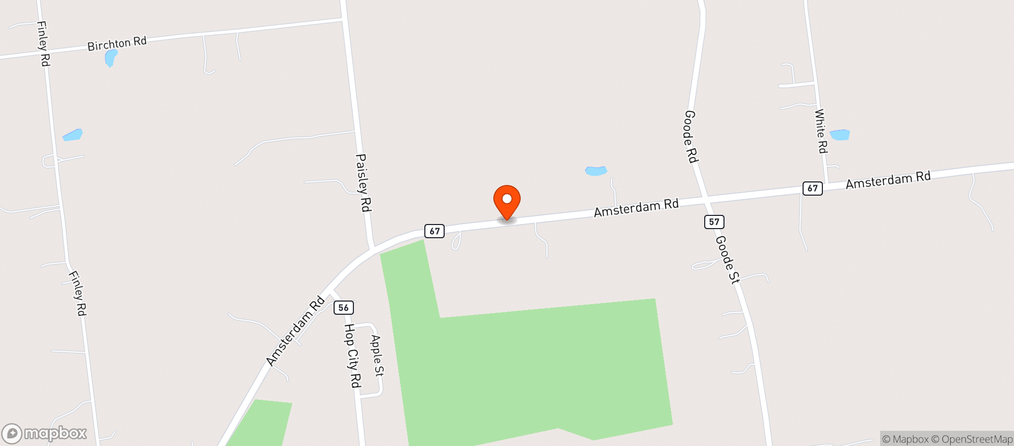 Map showing Irons Edge