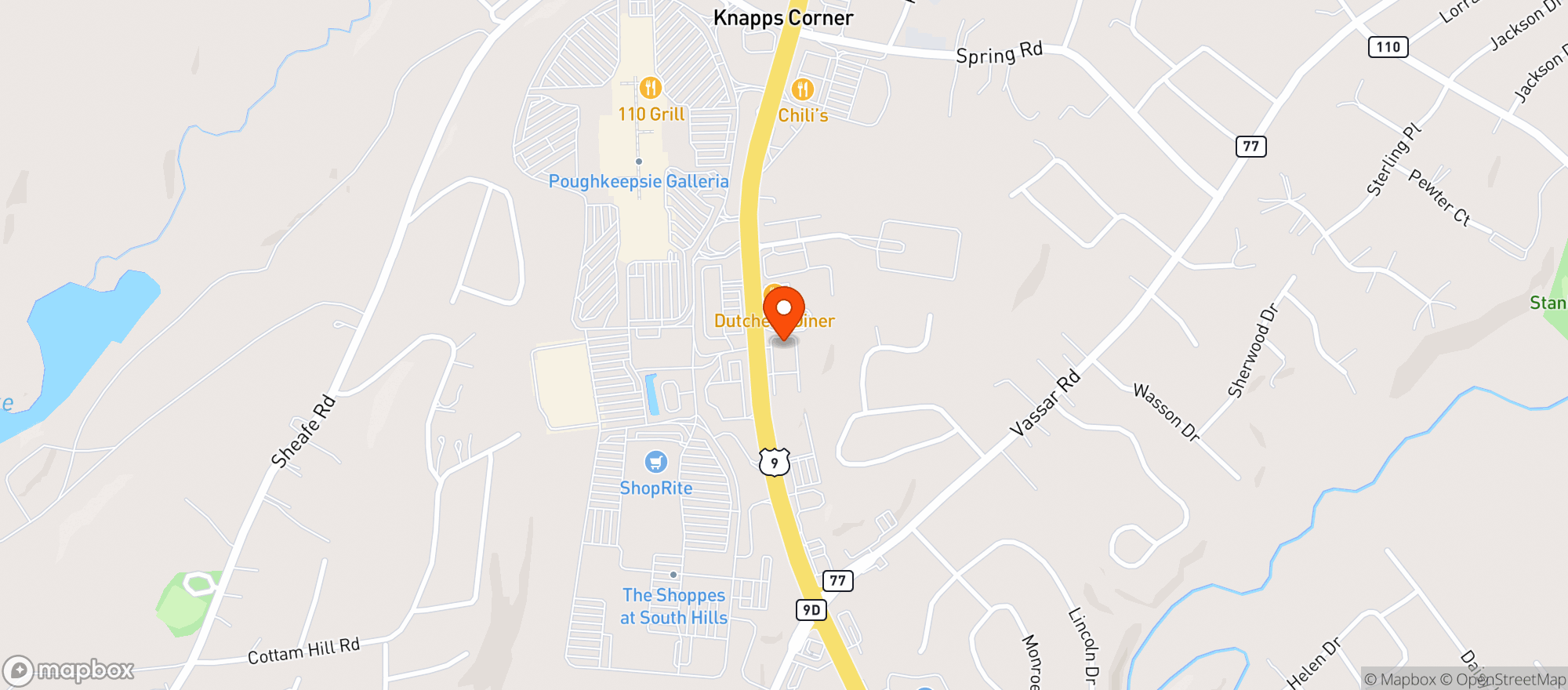 Map showing Vitamin Shoppe - Poughkeepsie