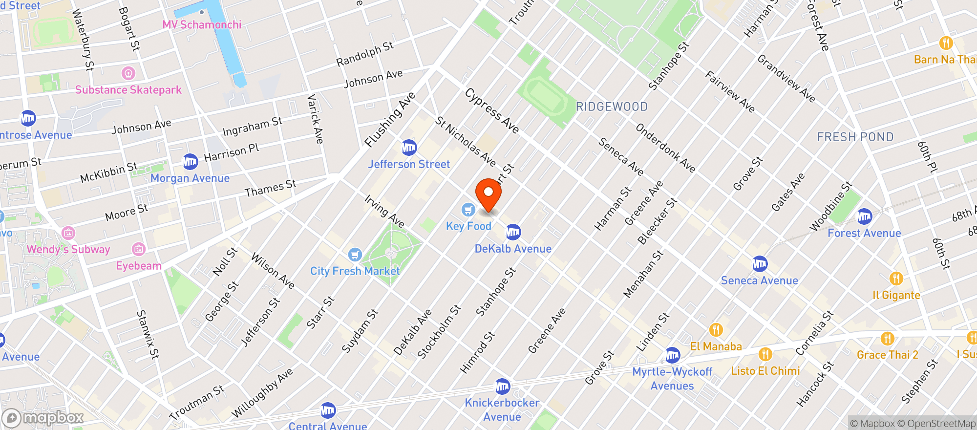 Map showing Four Sesons Grill Deli