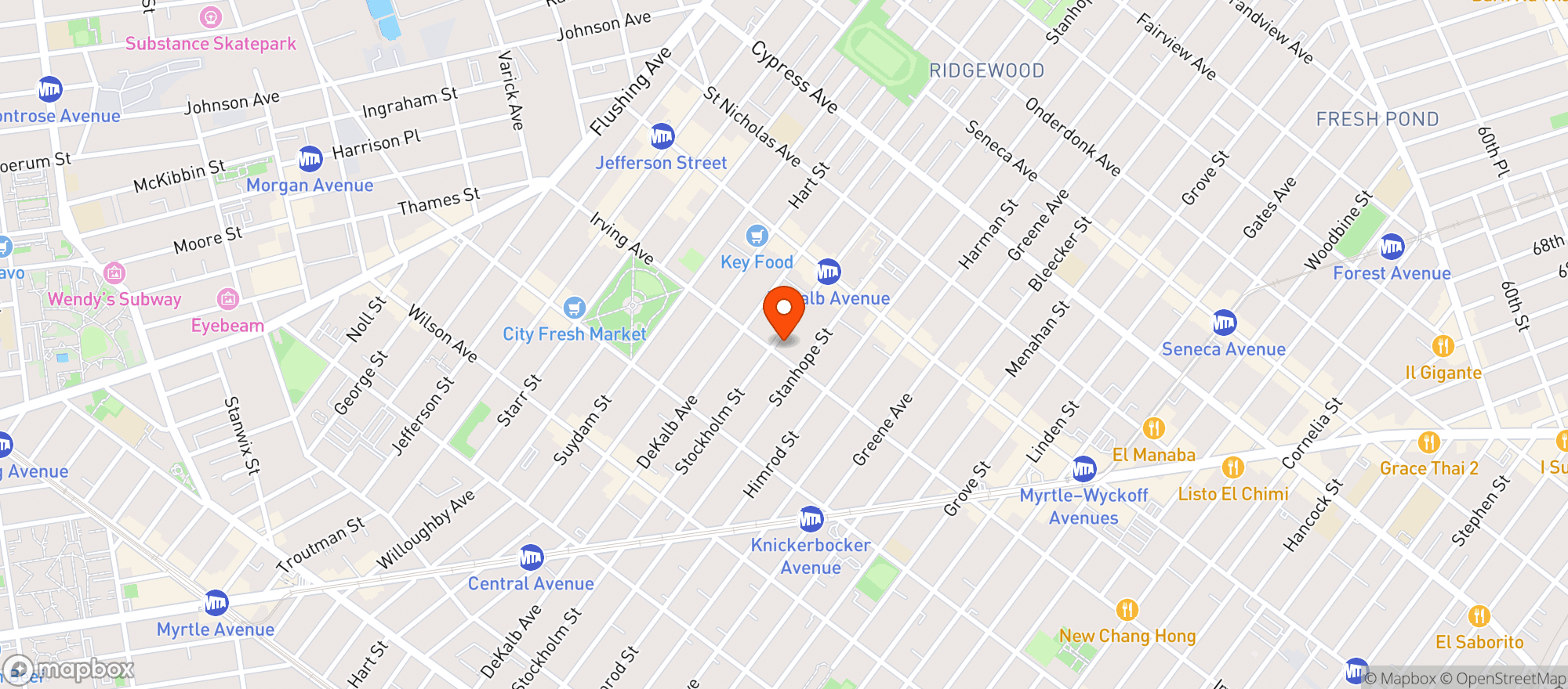 Map showing Honore Club