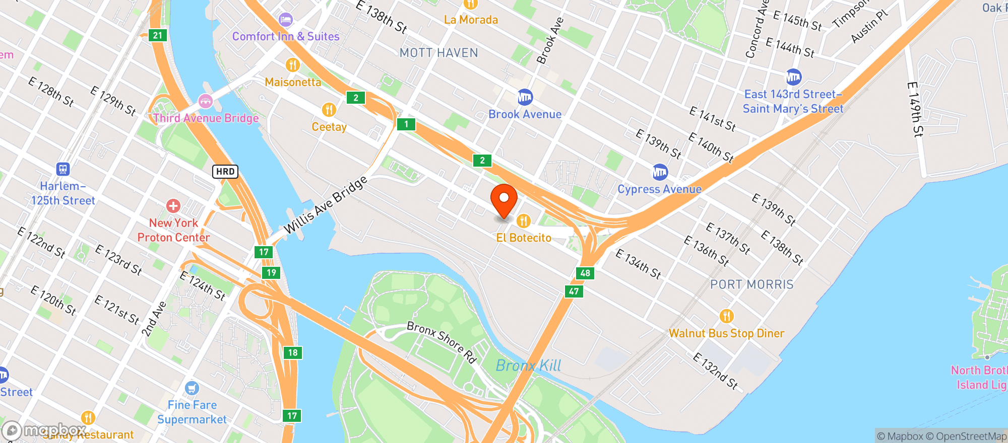 Map showing MILK BURGER
