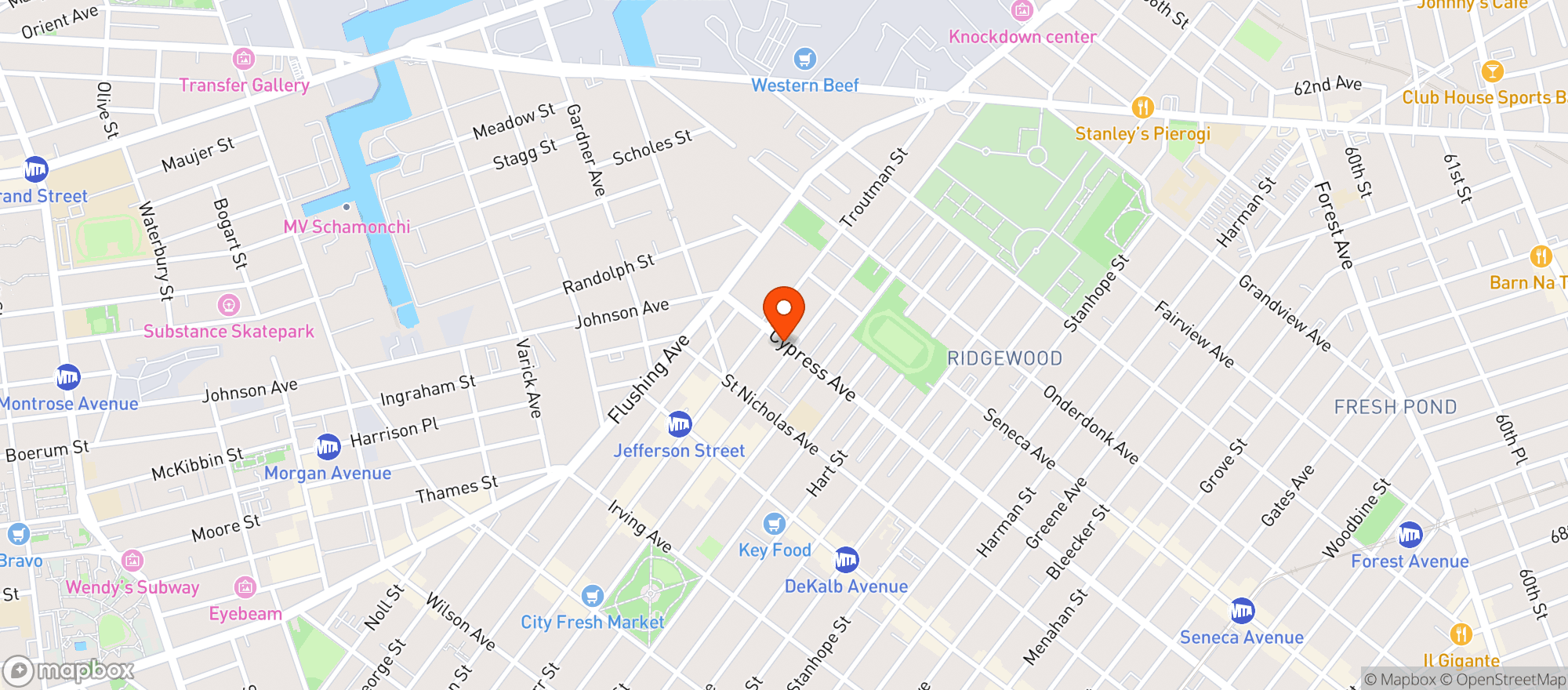 Map showing PRECYCLE