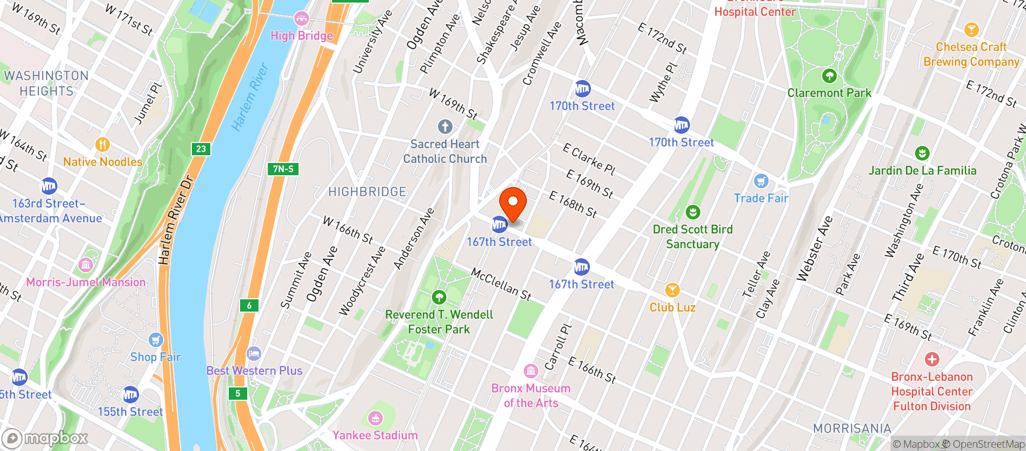 Map showing Fine Fare Supermarket