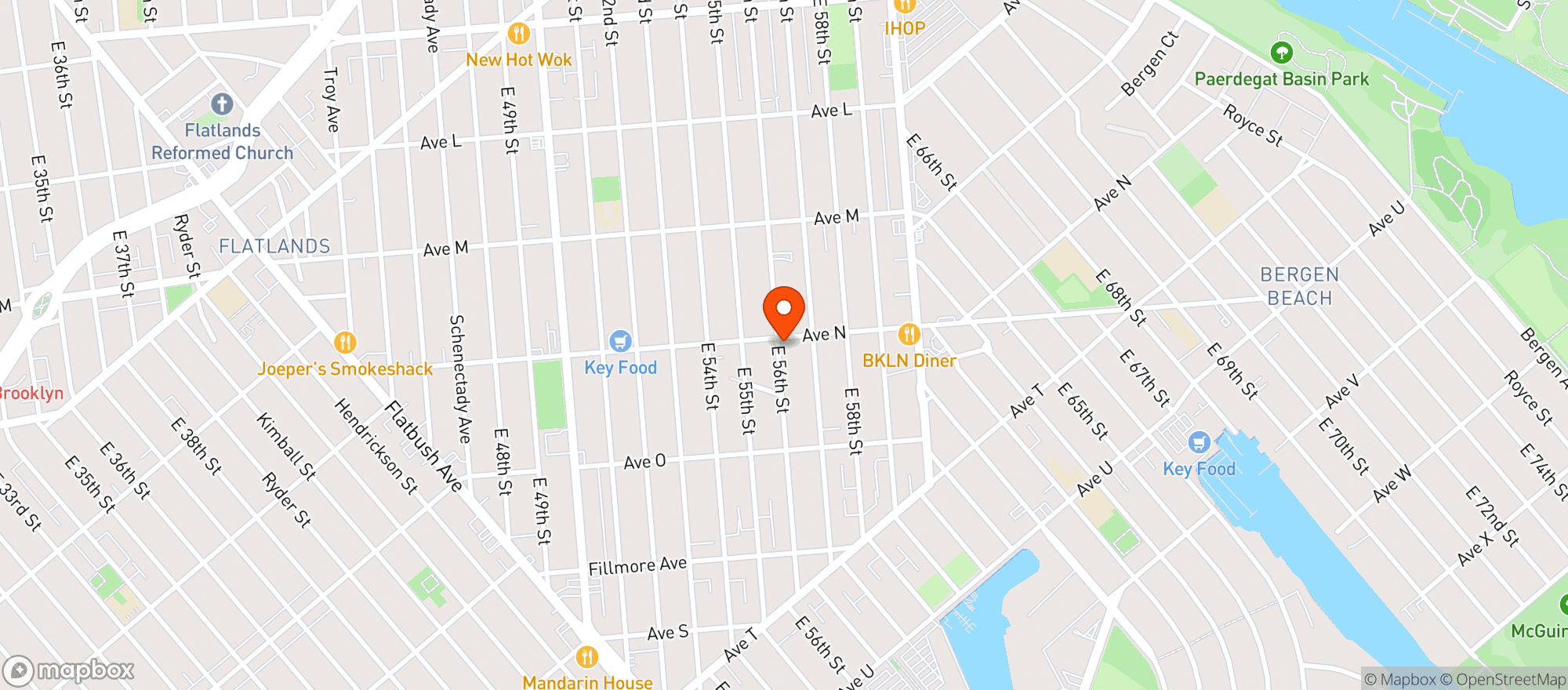 Map showing Brooklyn Smokes