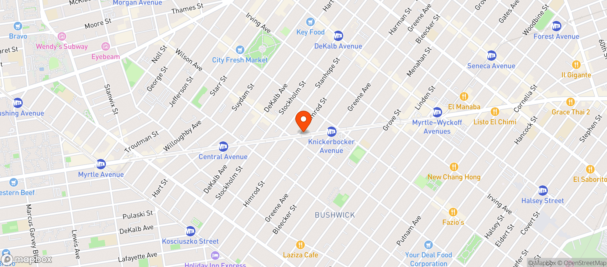 Map showing Met Fresh