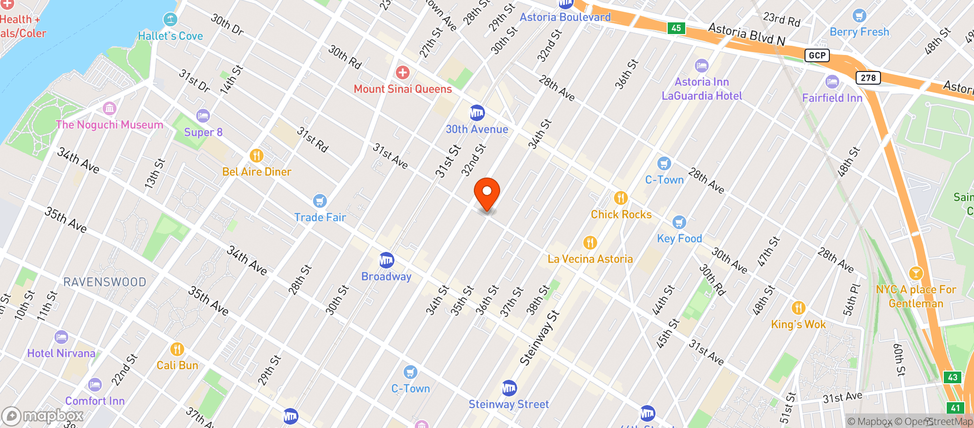 Map showing Bareburger